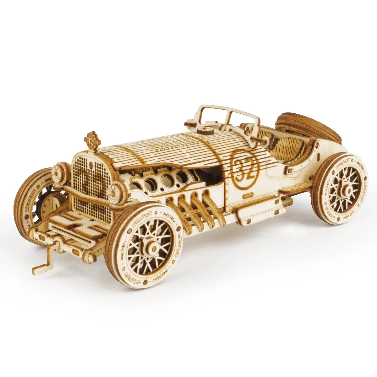 3D Wooden Puzzle Car Model DIY Assembly Toy Birthday Gift for Boys Children's Mechanical Kit Home Décor, Kids Christmas Gift C55