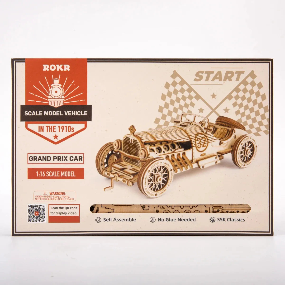 3D Wooden Puzzle Car Model DIY Assembly Toy Birthday Gift for Boys Children's Mechanical Kit Home Décor, Kids Christmas Gift C55