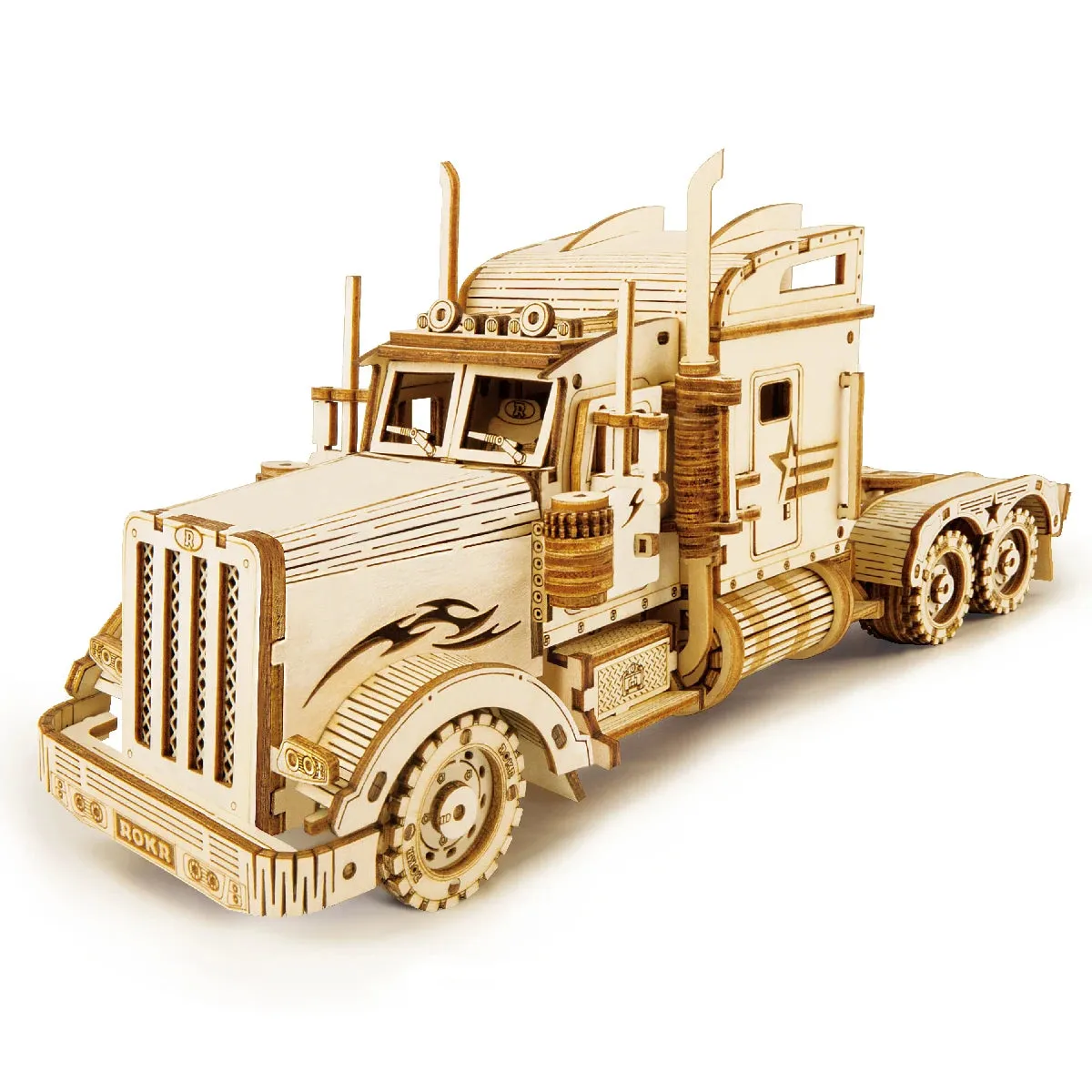 3D Wooden Puzzle Car Model DIY Assembly Toy Birthday Gift for Boys Children's Mechanical Kit Home Décor, Kids Christmas Gift C55