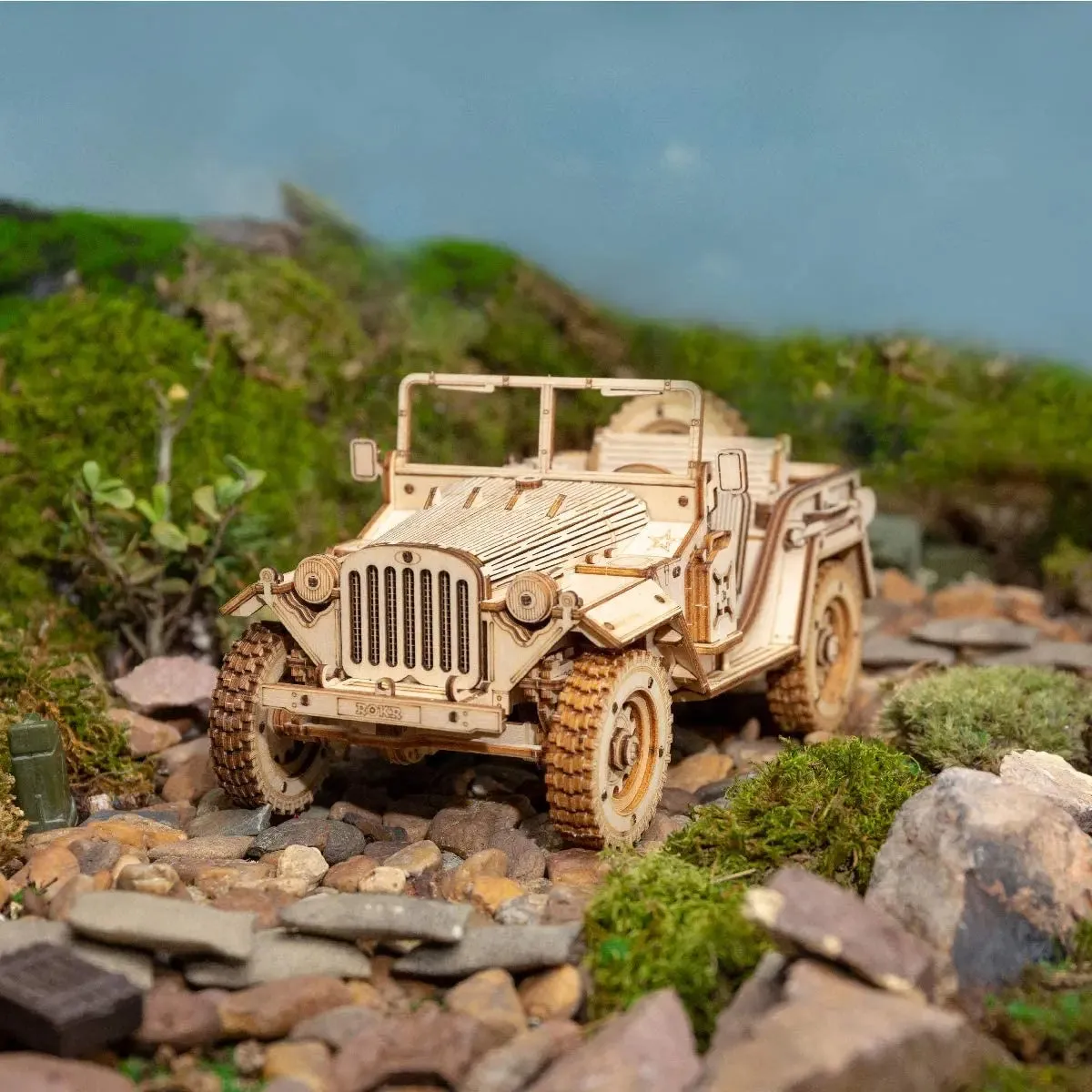 3D Wooden Puzzle Car Model DIY Assembly Toy Birthday Gift for Boys Children's Mechanical Kit Home Décor, Kids Christmas Gift C55
