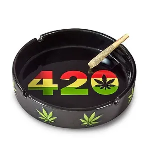 420 Ceramic Ashtray -  (1 Count)