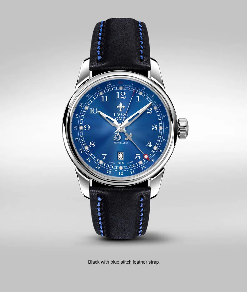 42mm 1701 Pontchartrain® GMT Dual Timezone