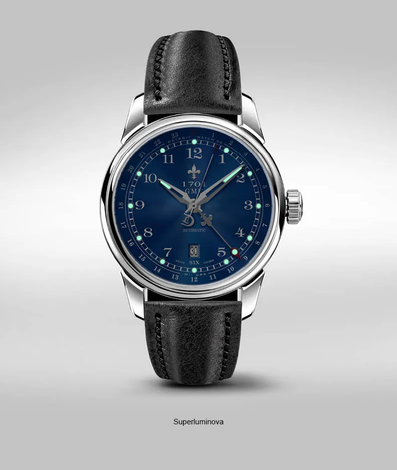 42mm 1701 Pontchartrain® GMT Dual Timezone