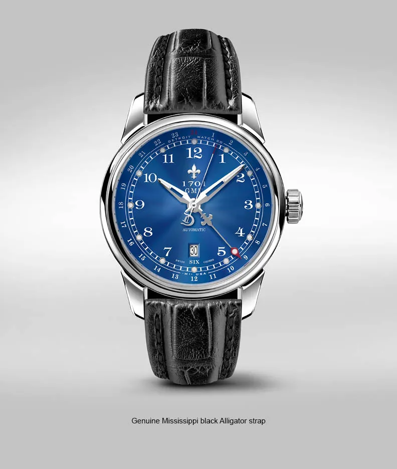 42mm 1701 Pontchartrain® GMT Dual Timezone