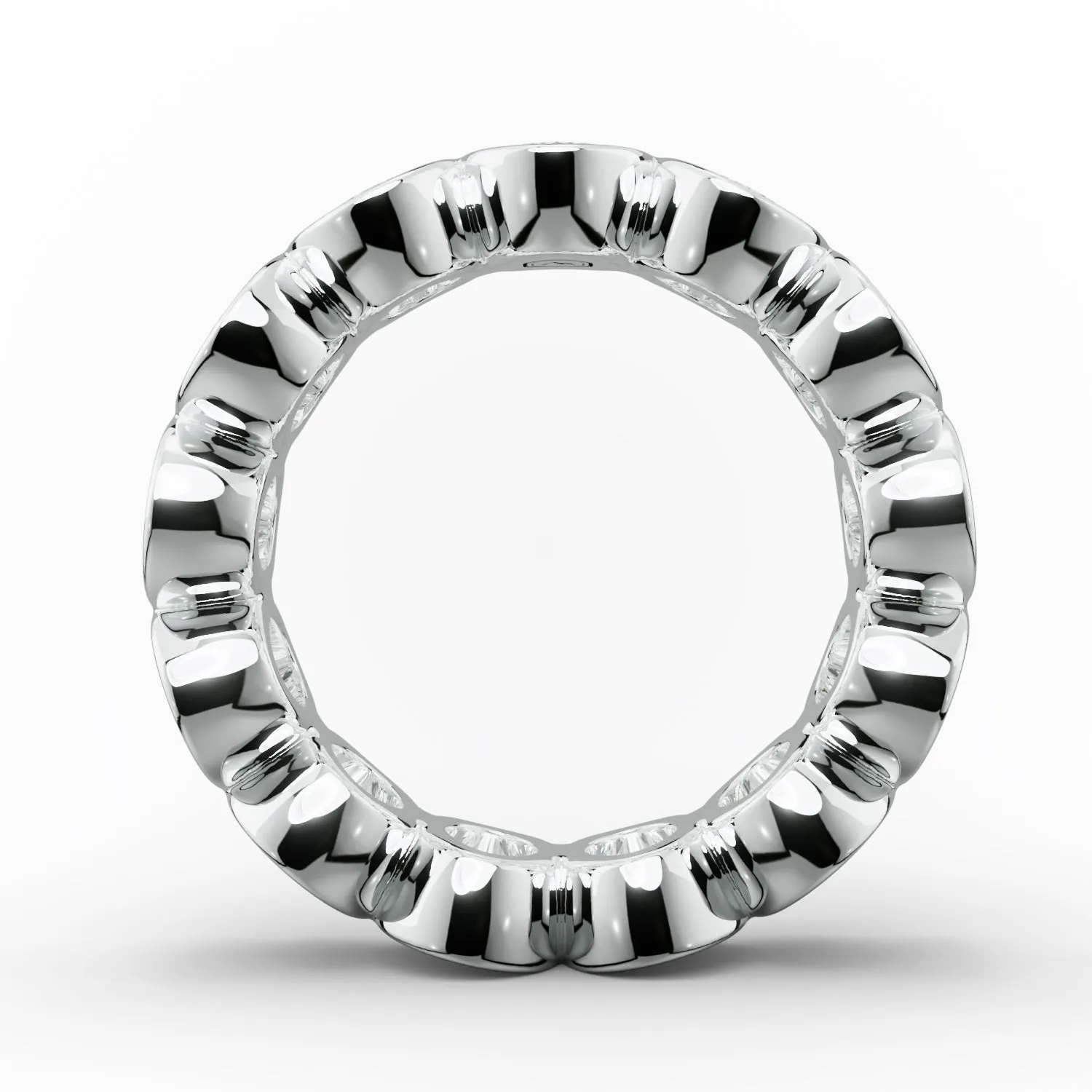 5.0 Carat Bezel Set Oval Cut Diamond Eternity Band