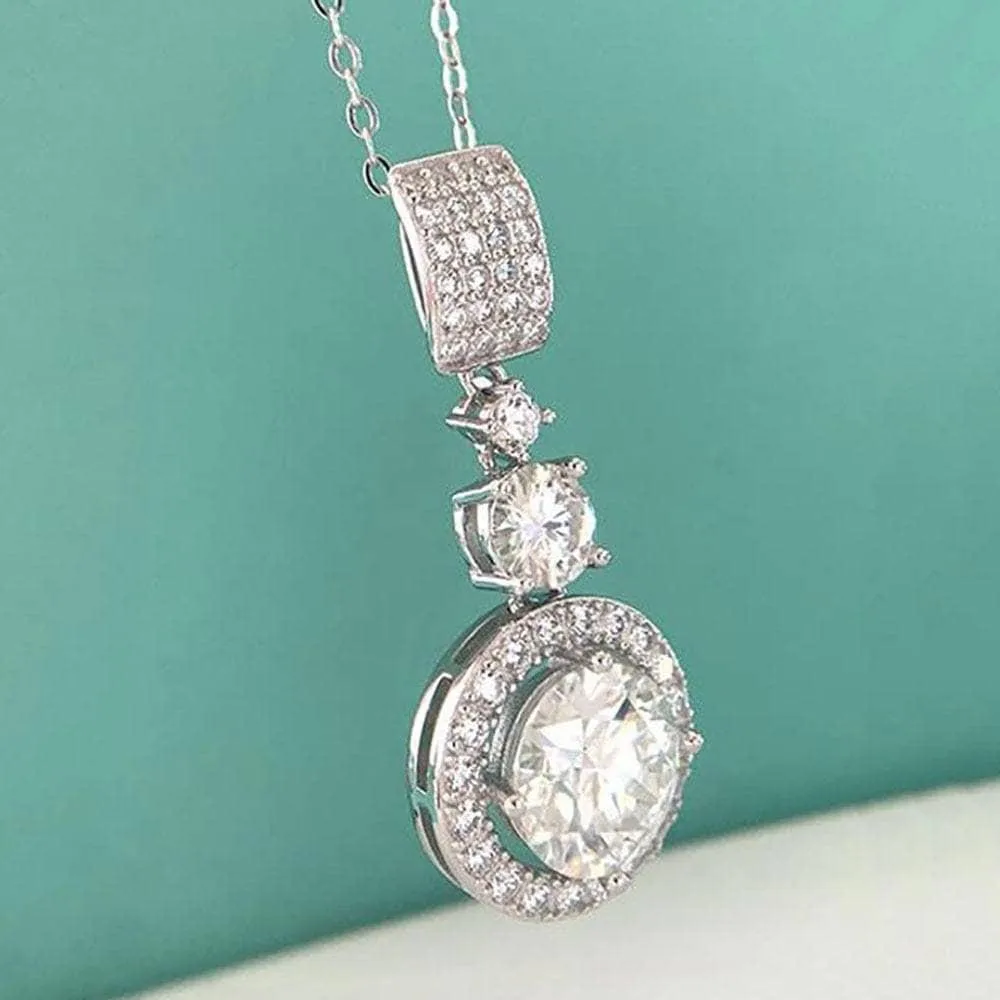 6.1 Ct Diamond Sweater Collarbone Chain Necklace