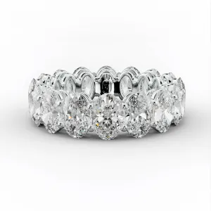 7.0 Carat Oval Cut Diamond Eternity Band Shared Prong