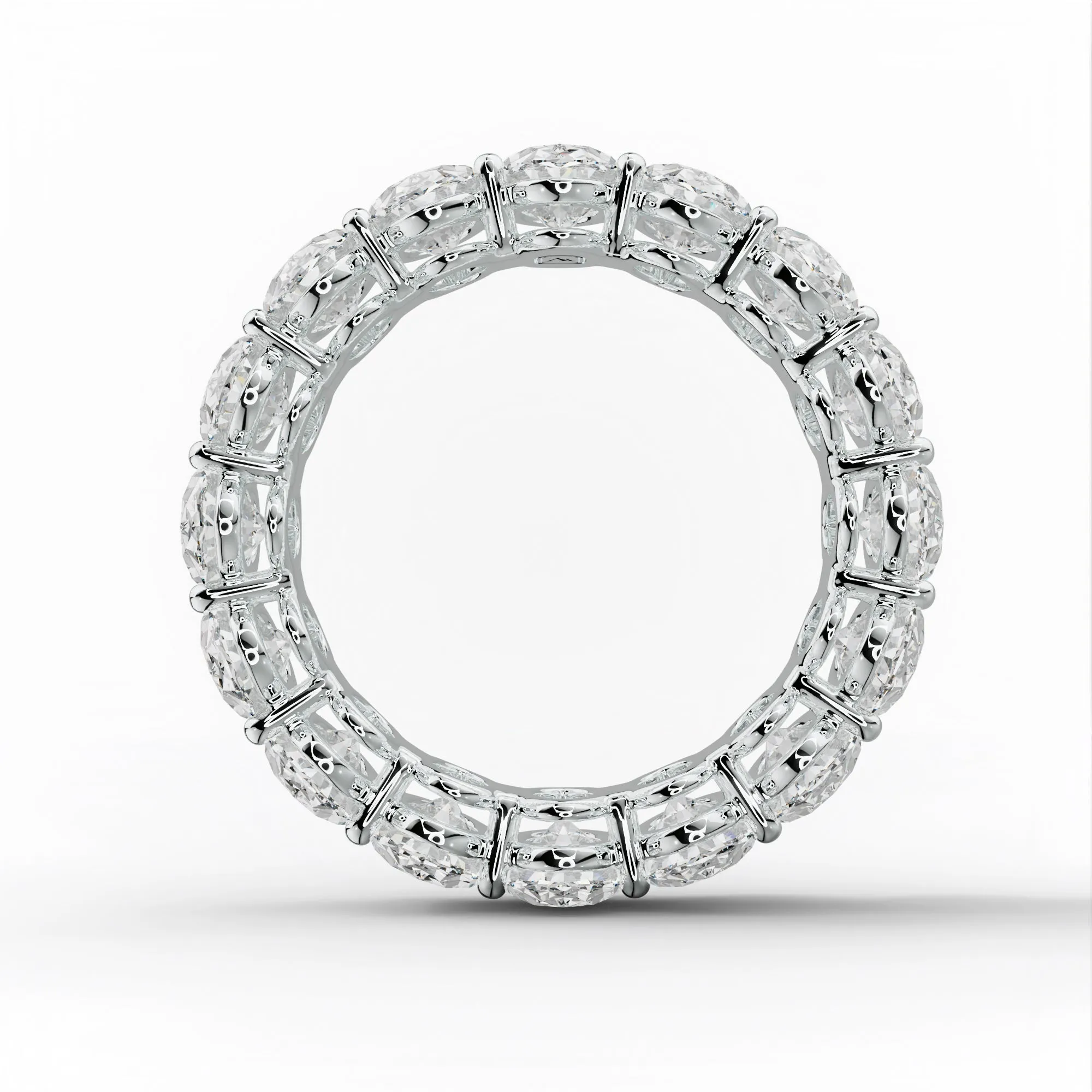 7.0 Carat Oval Cut Diamond Eternity Band Shared Prong