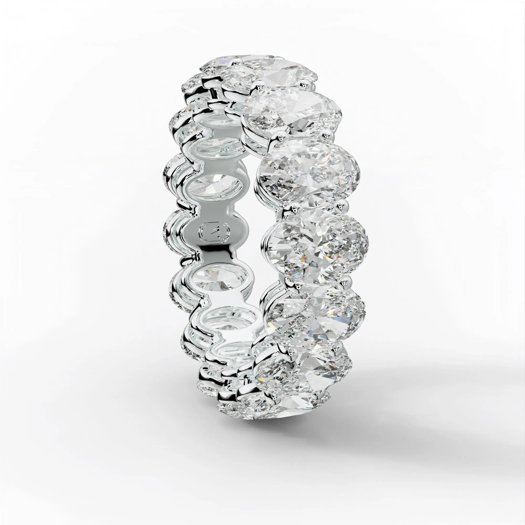 7.0 Carat Oval Cut Diamond Eternity Band Shared Prong