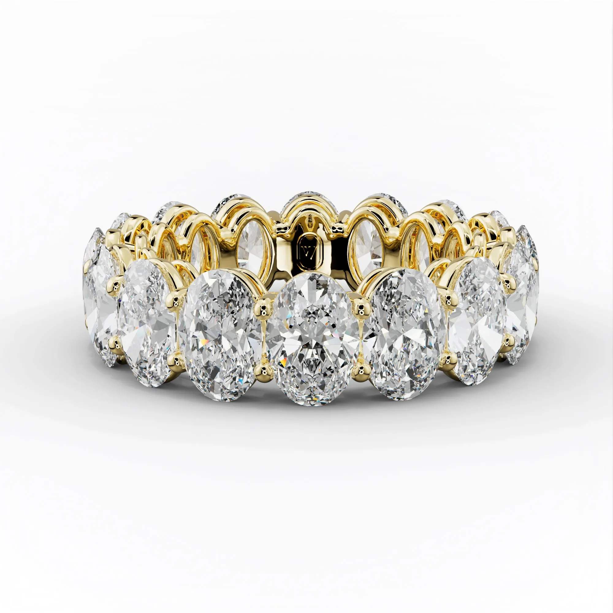 7.0 Carat Oval Cut Diamond Eternity Band Shared Prong