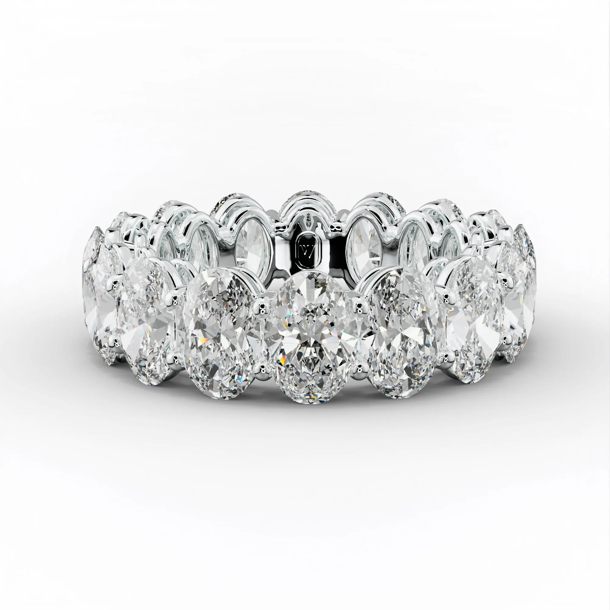 7.0 Carat Oval Cut Diamond Eternity Band Shared Prong