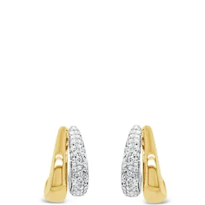 Absolute Two Tone Double Hoop Earrings