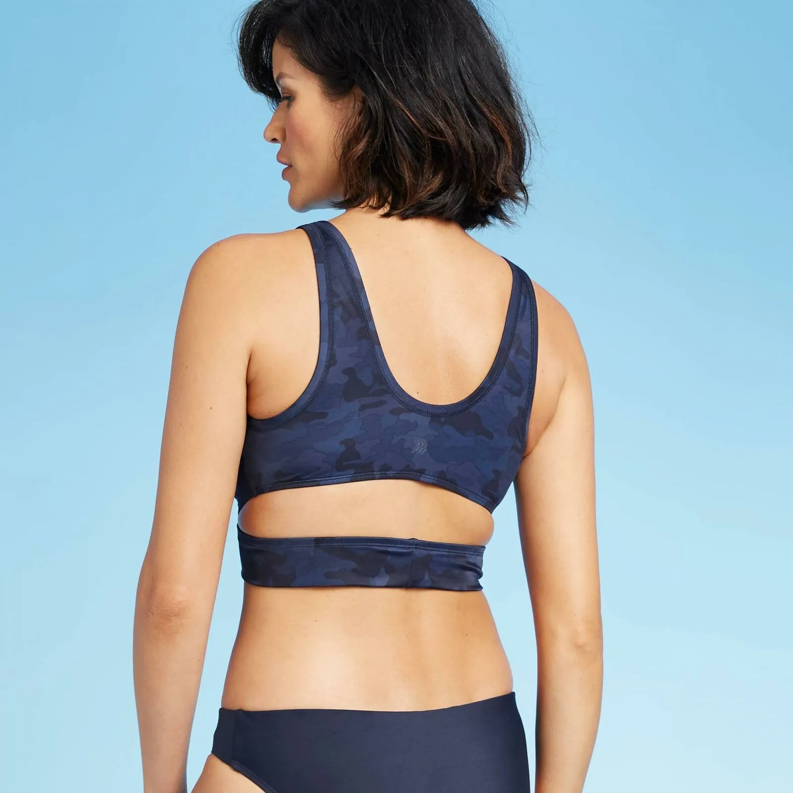 All In Motion Women's Zipper Front Midi Bikini Top