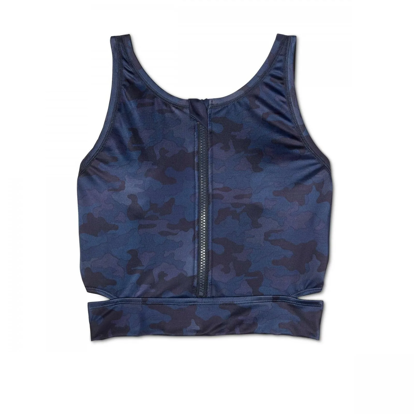 All In Motion Women's Zipper Front Midi Bikini Top