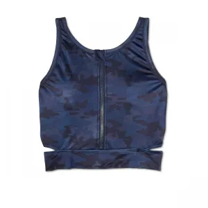 All In Motion Women's Zipper Front Midi Bikini Top
