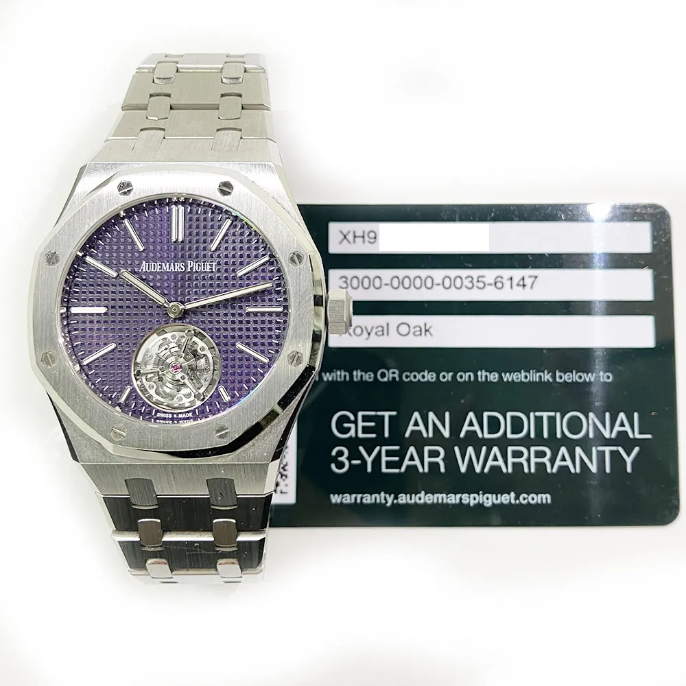 Audemars Piguet Royal Oak Flying Tourbillon Automatic Extra-Thin 26660ST.OO.1356ST.01 Purple Dial