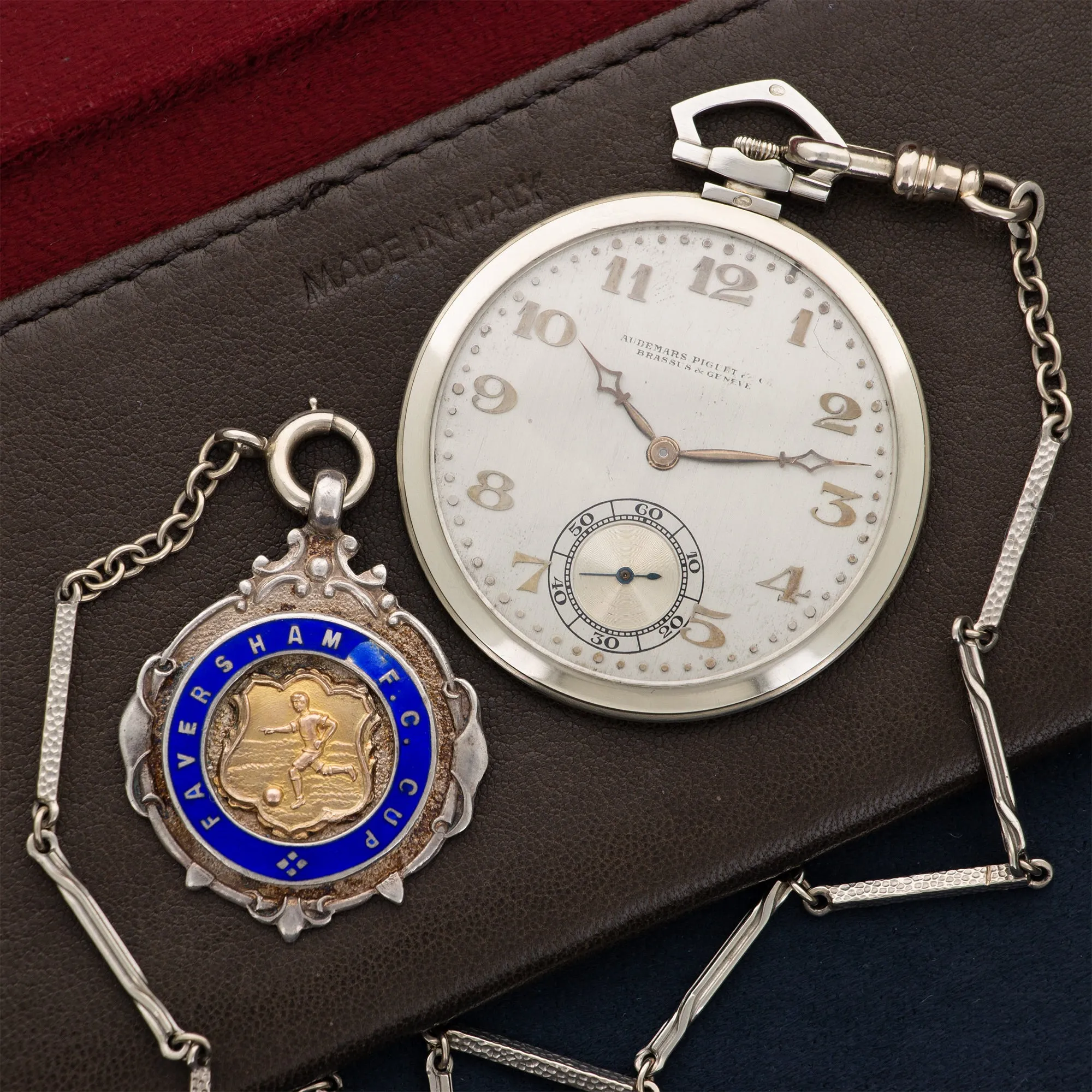 Audemars Piguet White Gold Pocket Watch, with British Soccer Provenance