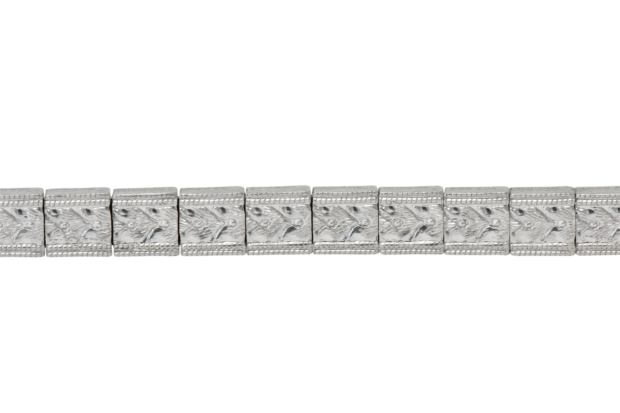 Bailey Banks & Biddle Art Deco Diamond Platinum Link Bracelet