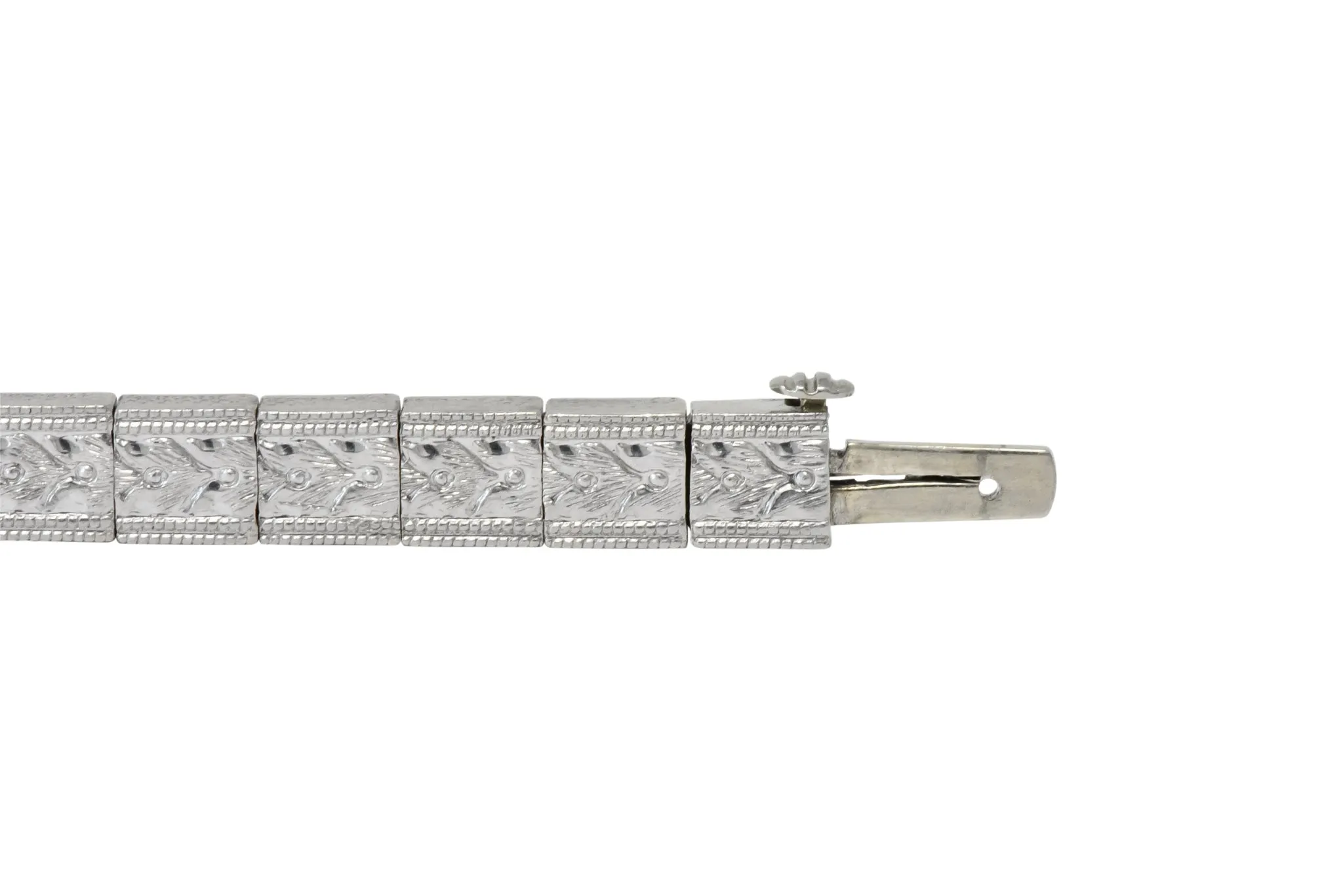 Bailey Banks & Biddle Art Deco Diamond Platinum Link Bracelet