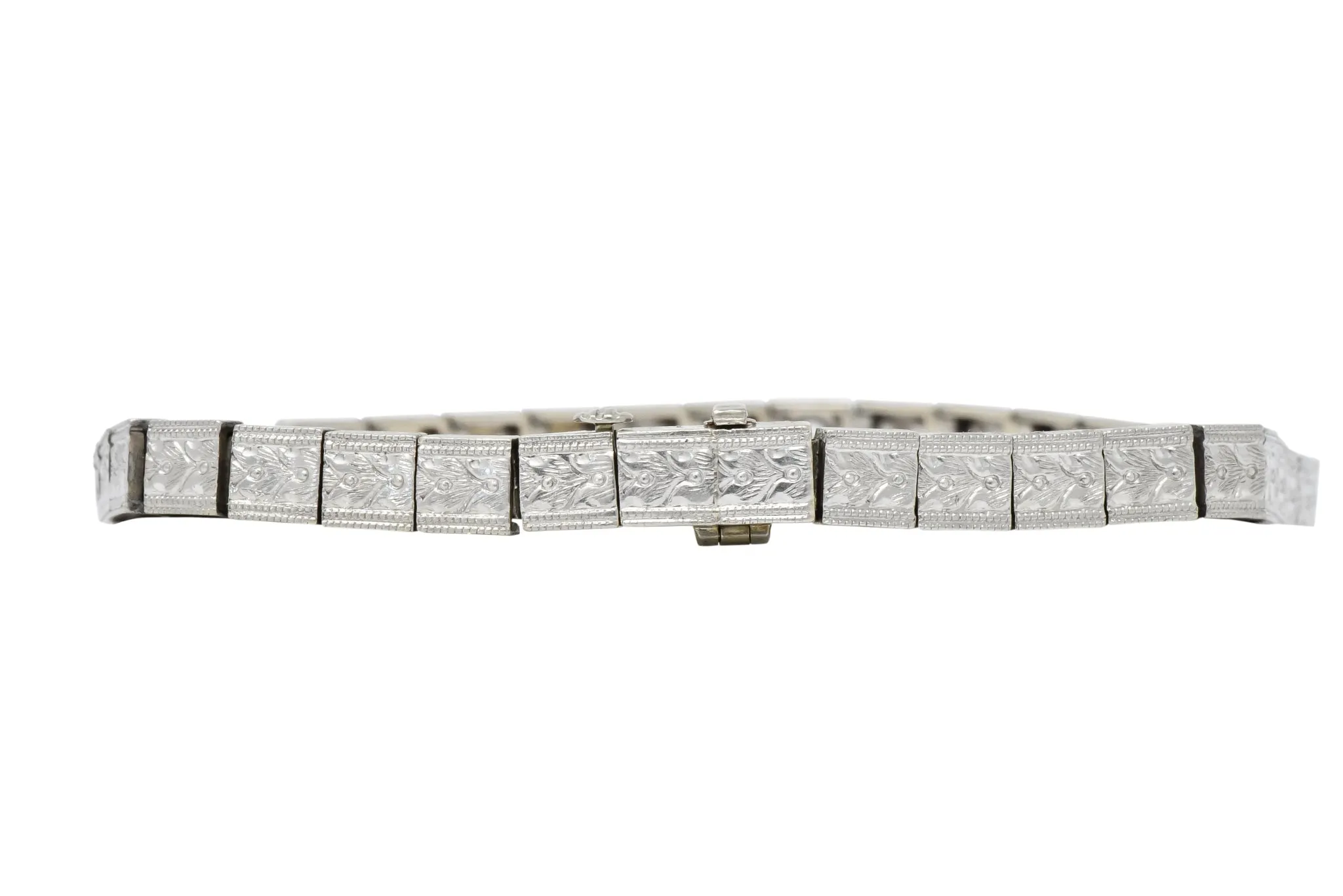 Bailey Banks & Biddle Art Deco Diamond Platinum Link Bracelet