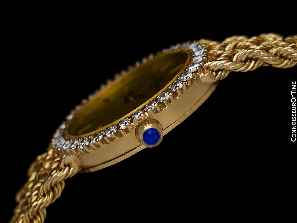 Baume & Marcier Classique Ladies Luxury Watch - 14K Gold & Original Factory Diamonds