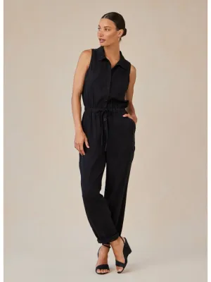 Bella Dahl Pocket Jumpsuit in Vintage Black
