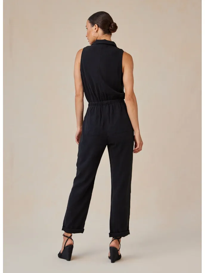 Bella Dahl Pocket Jumpsuit in Vintage Black