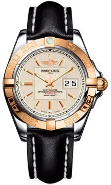 Breitling - Galactic 41 Steel-Rose Gold - Leather Strap