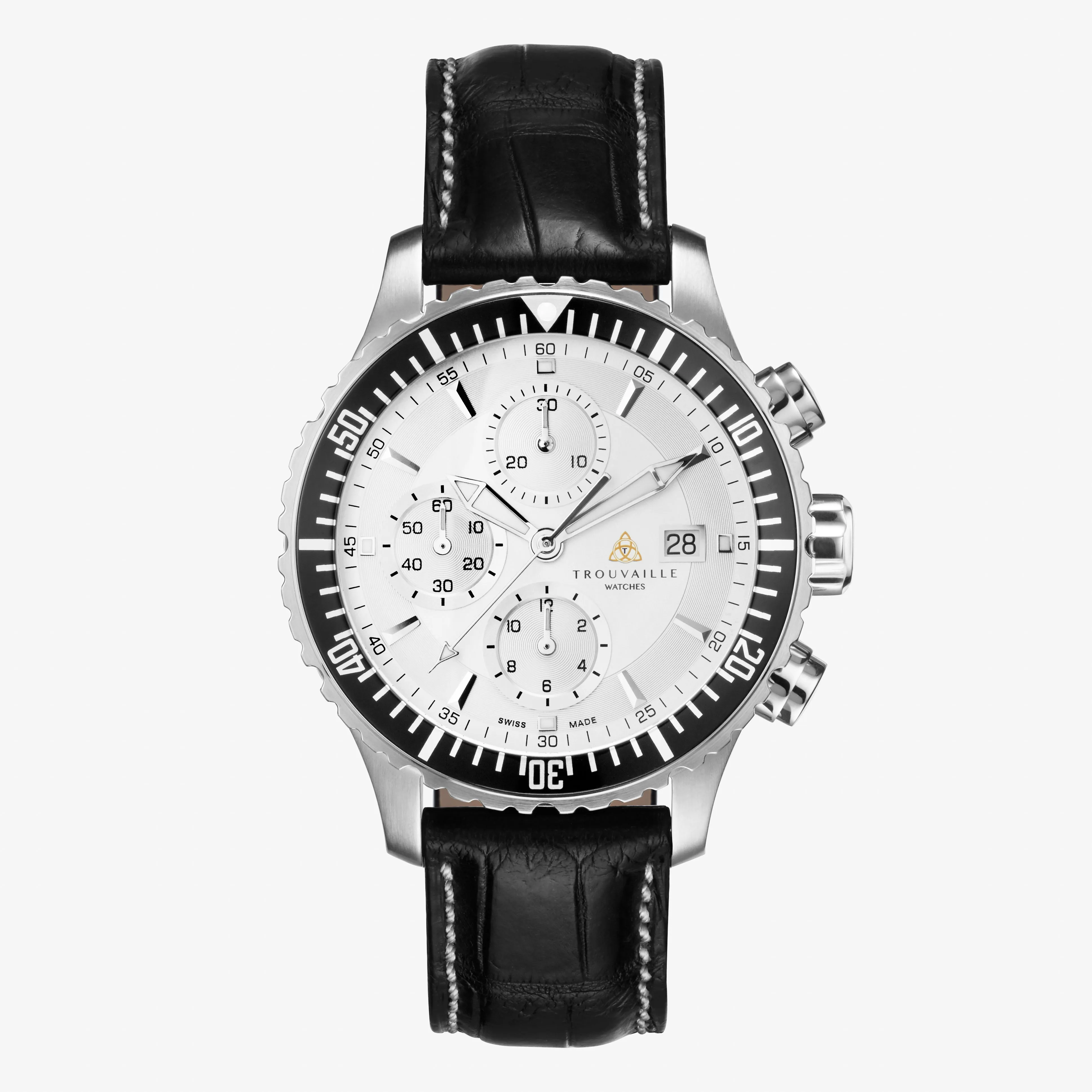 Captain - White Chronograph Watch