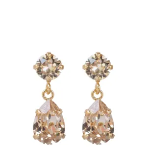 Caroline Svedbom Gold Mini Drop Earrings - Silk