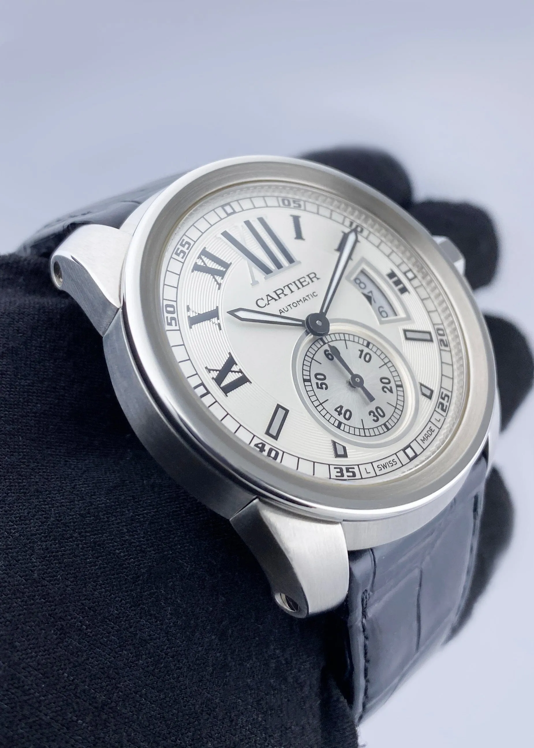 Cartier Calibre Large W7100015 Steel Mens Watch