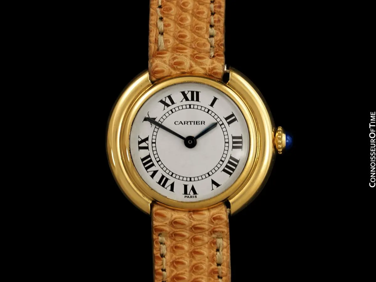  Cartier Ellipse Vintage Ladies Mechanical Watch - Solid 18K Gold