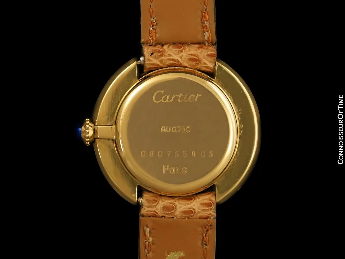 Cartier Ellipse Vintage Ladies Mechanical Watch - Solid 18K Gold