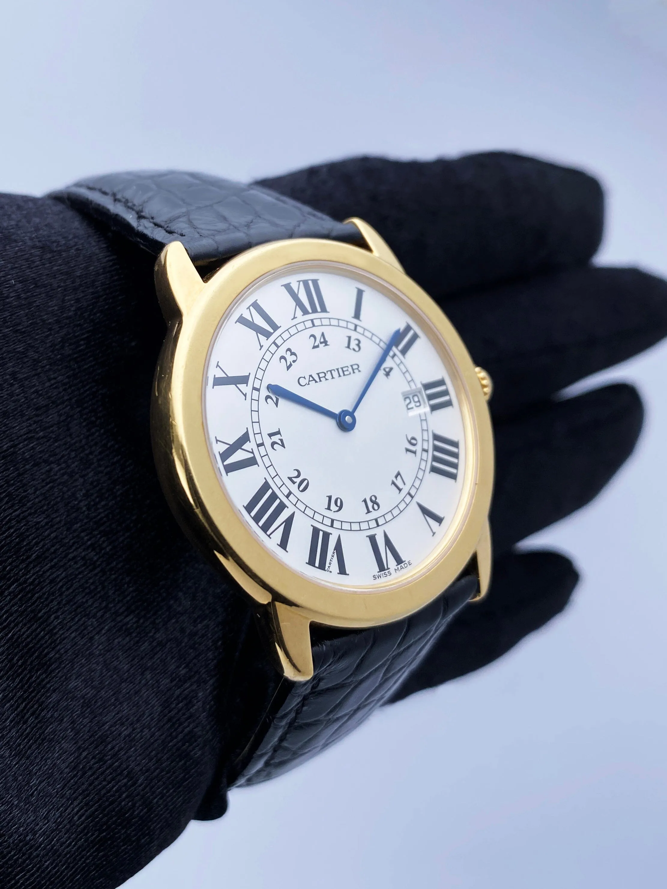 Cartier Ronde Solo W6700455 18K Yellow Gold Mens Watch