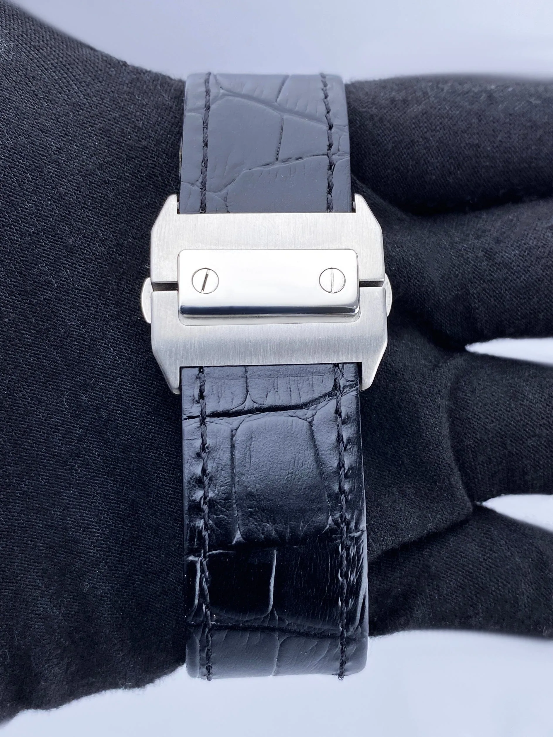 Cartier Santos-100 XL W20090X8 Chronograph Steel Mens Watch