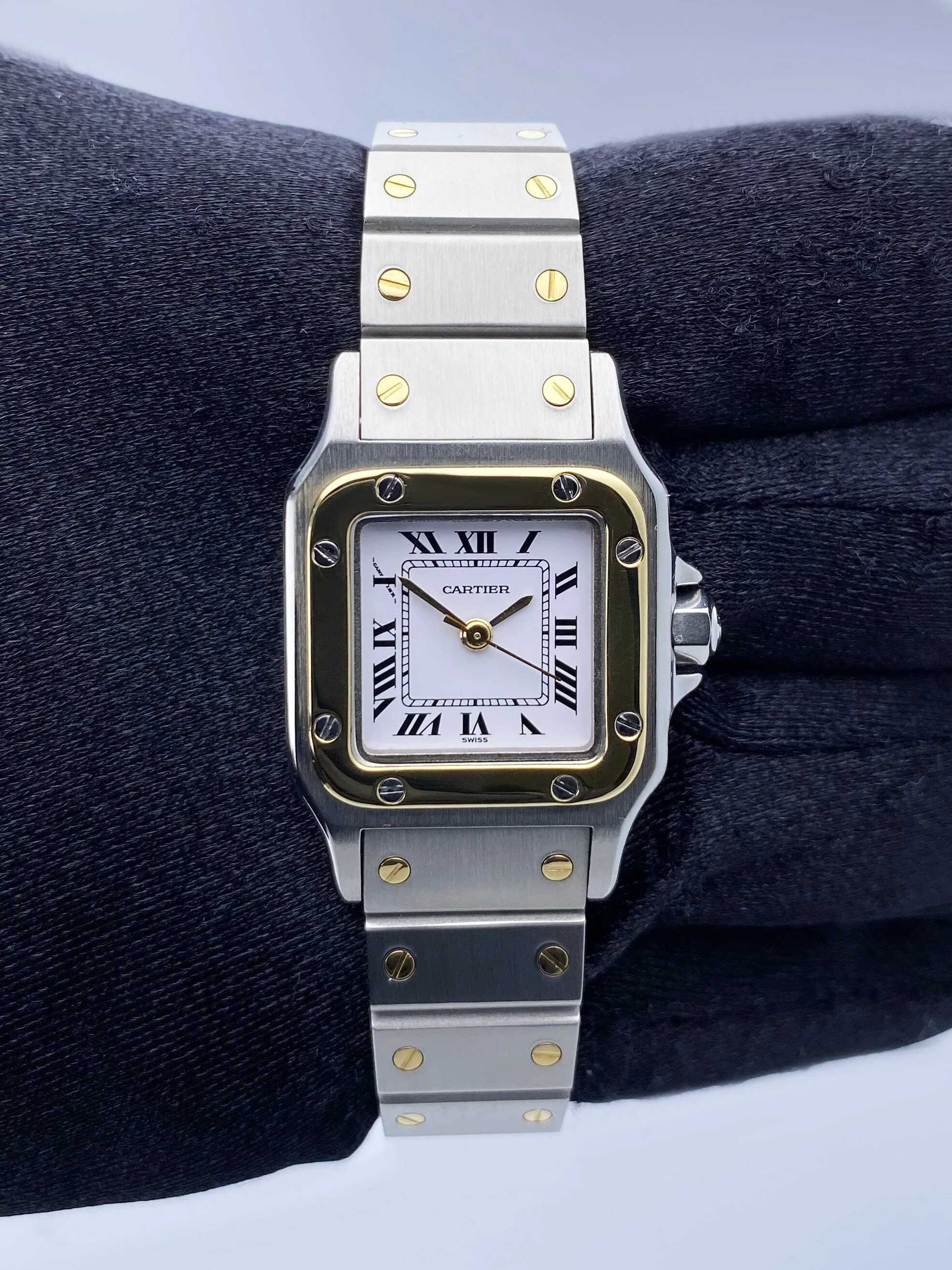 Cartier Santos Galbee 18K Yellow Gold & Steel Ladies Watch