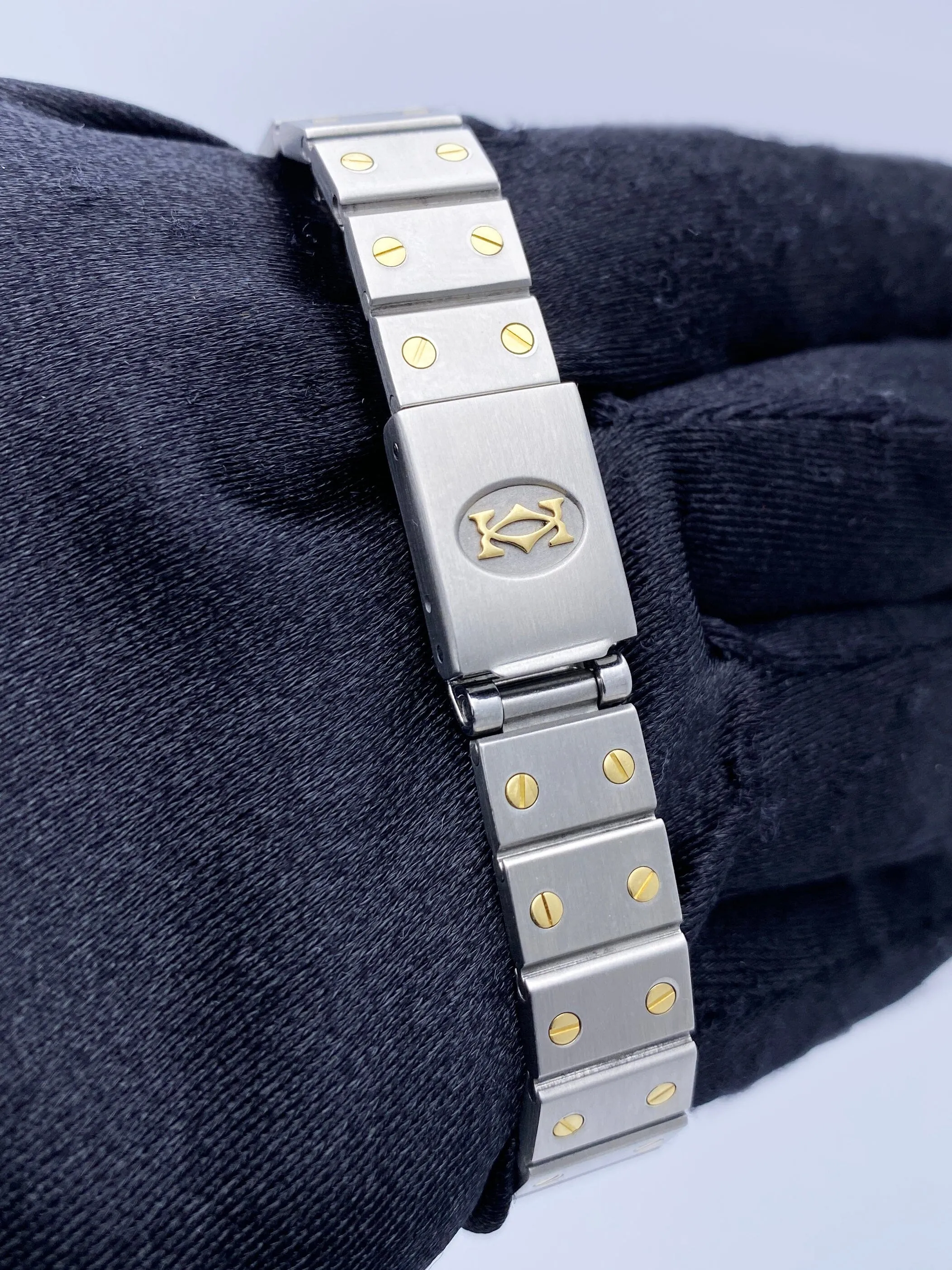 Cartier Santos Galbee 18K Yellow Gold & Steel Ladies Watch