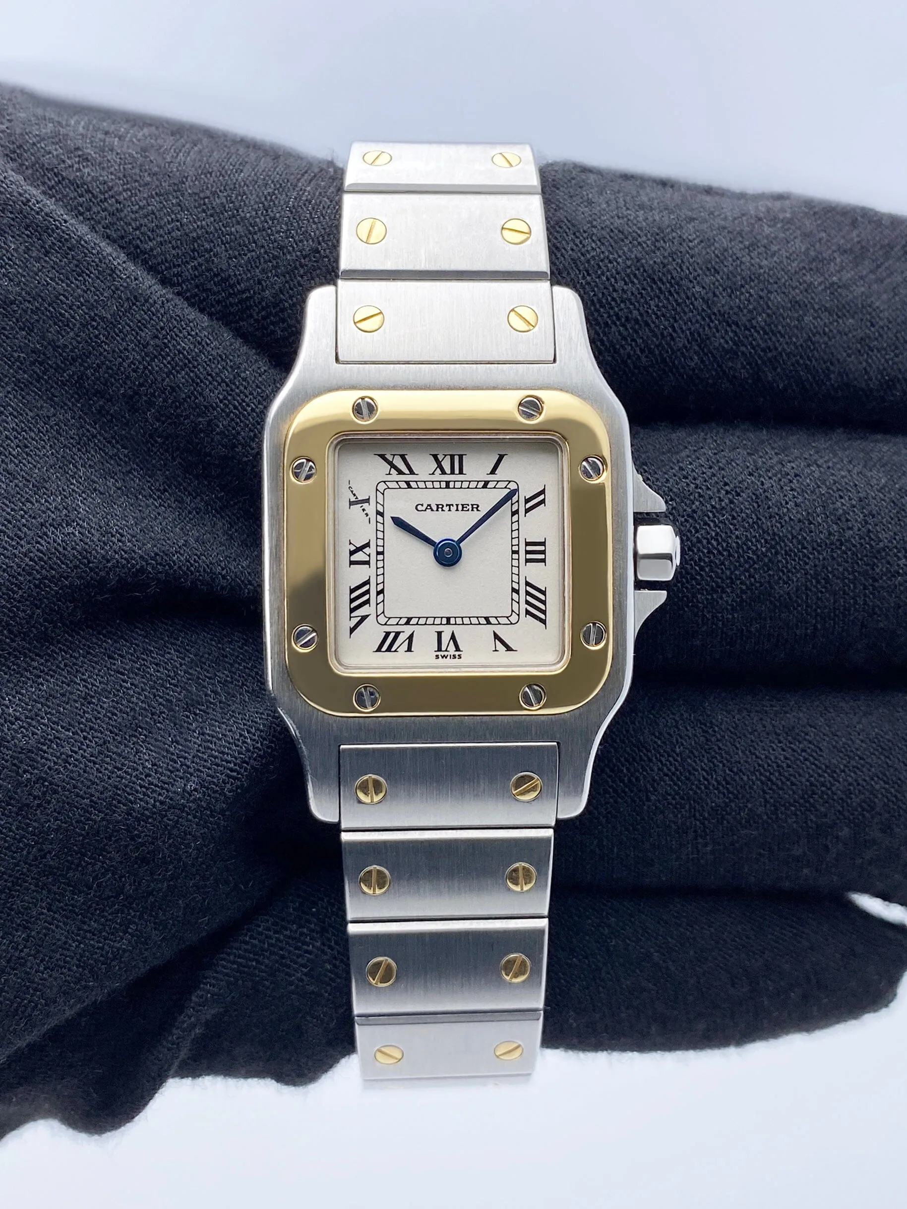 Cartier Santos Galbee W20012C4 Two Tone Ladies Watch