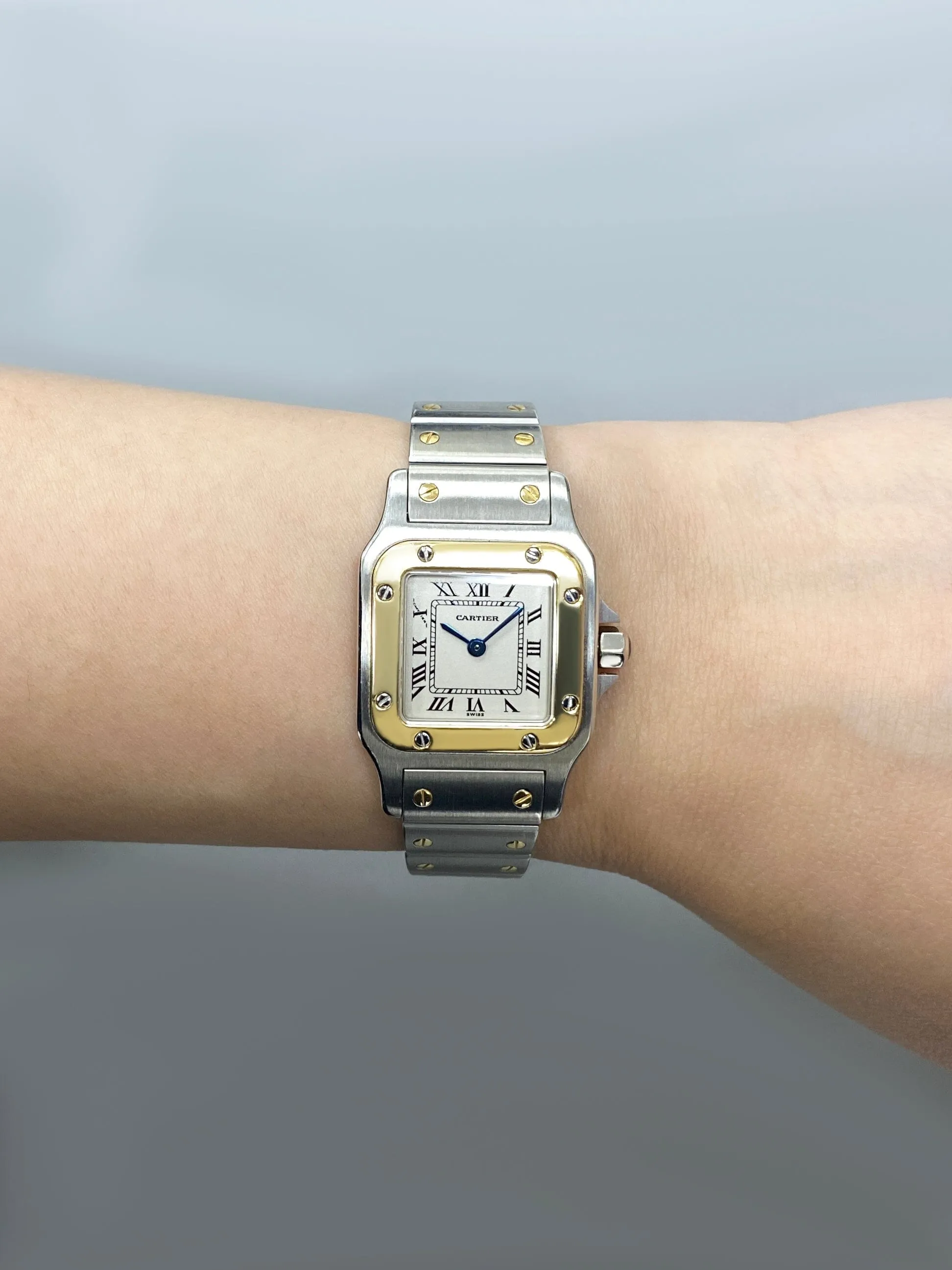 Cartier Santos Galbee W20012C4 Two Tone Ladies Watch