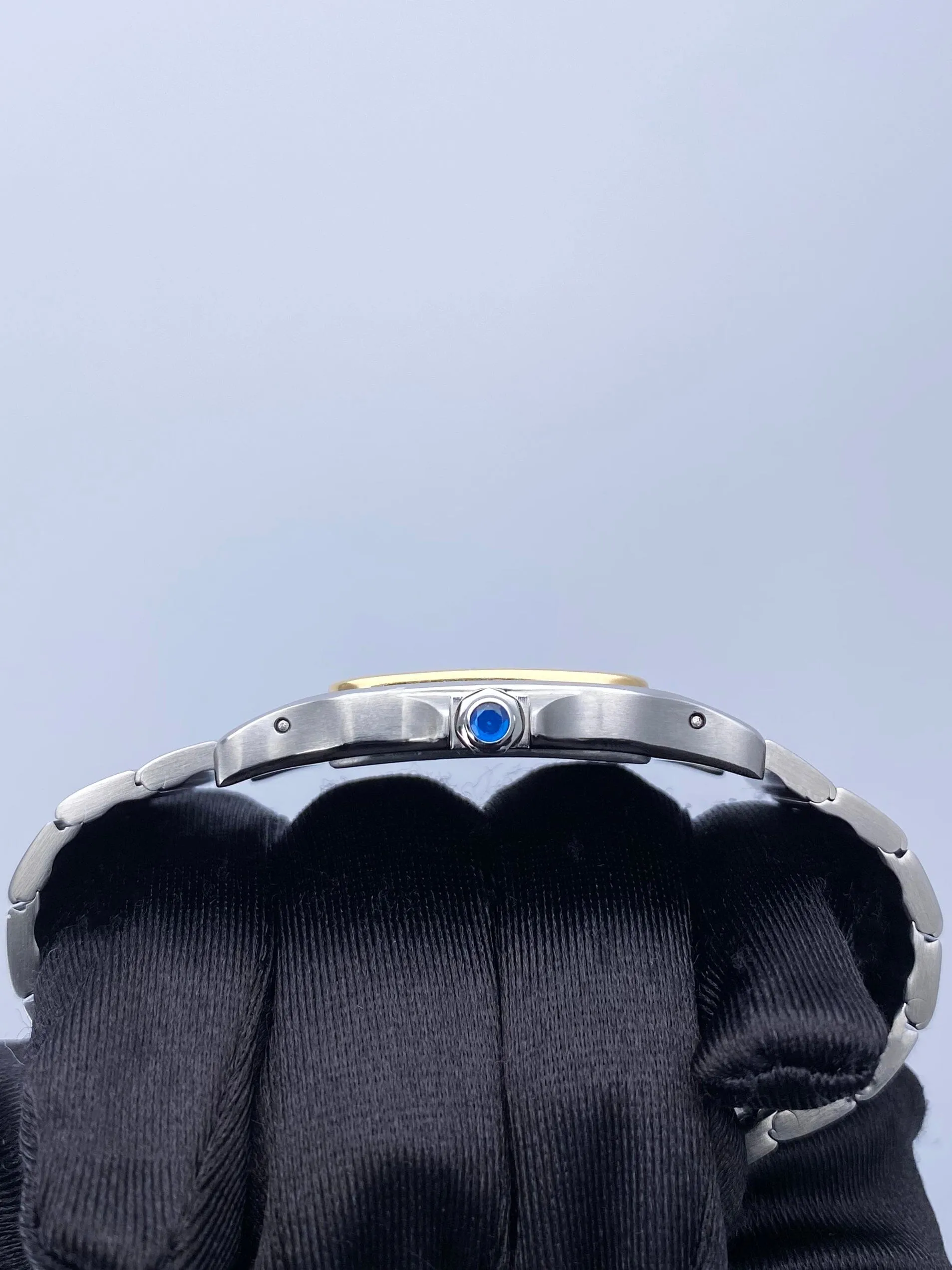 Cartier Santos Galbee W20030C4 Gray Dial Two Tone Watch