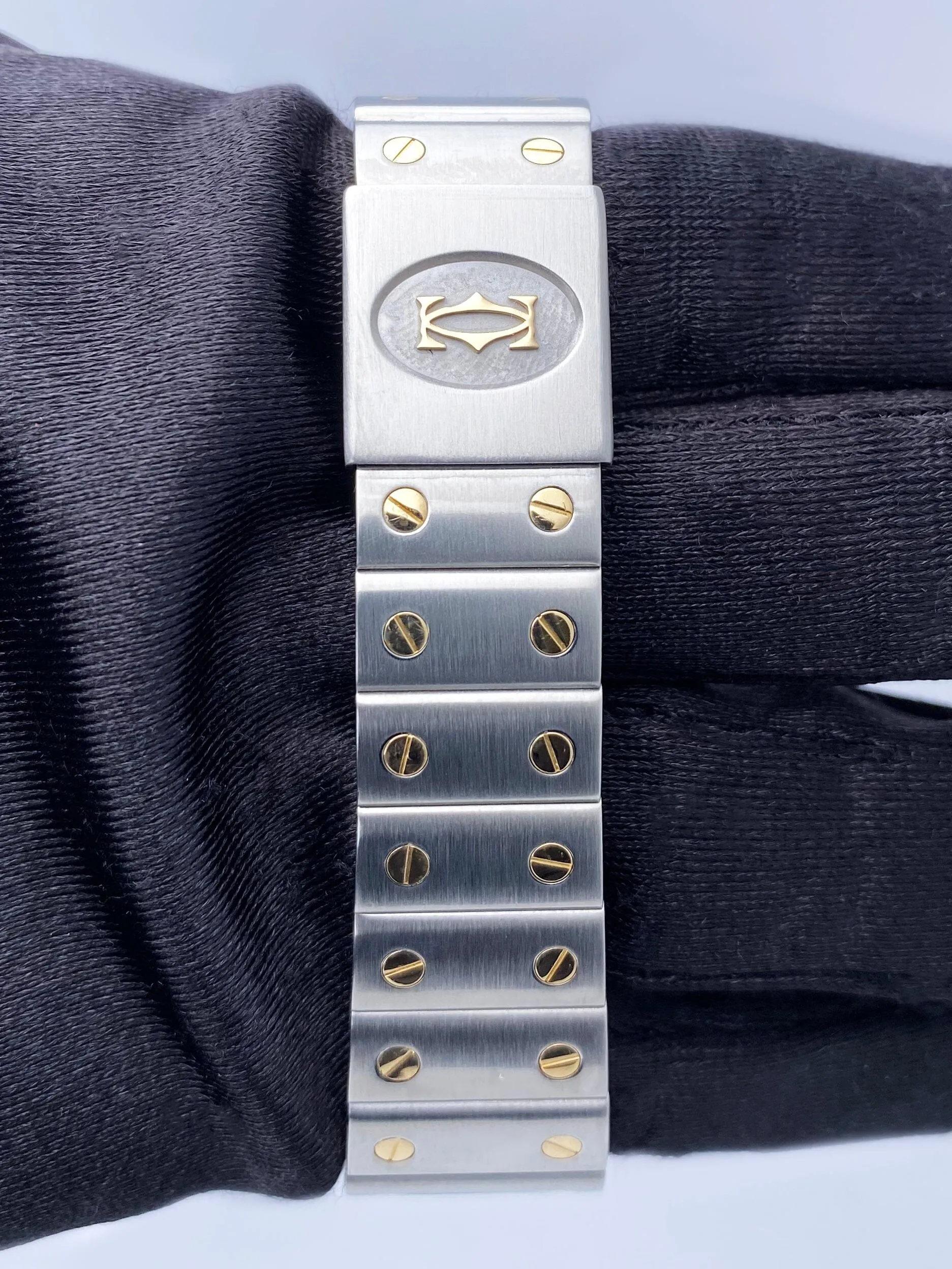 Cartier Santos Galbee W20030C4 Gray Dial Two Tone Watch