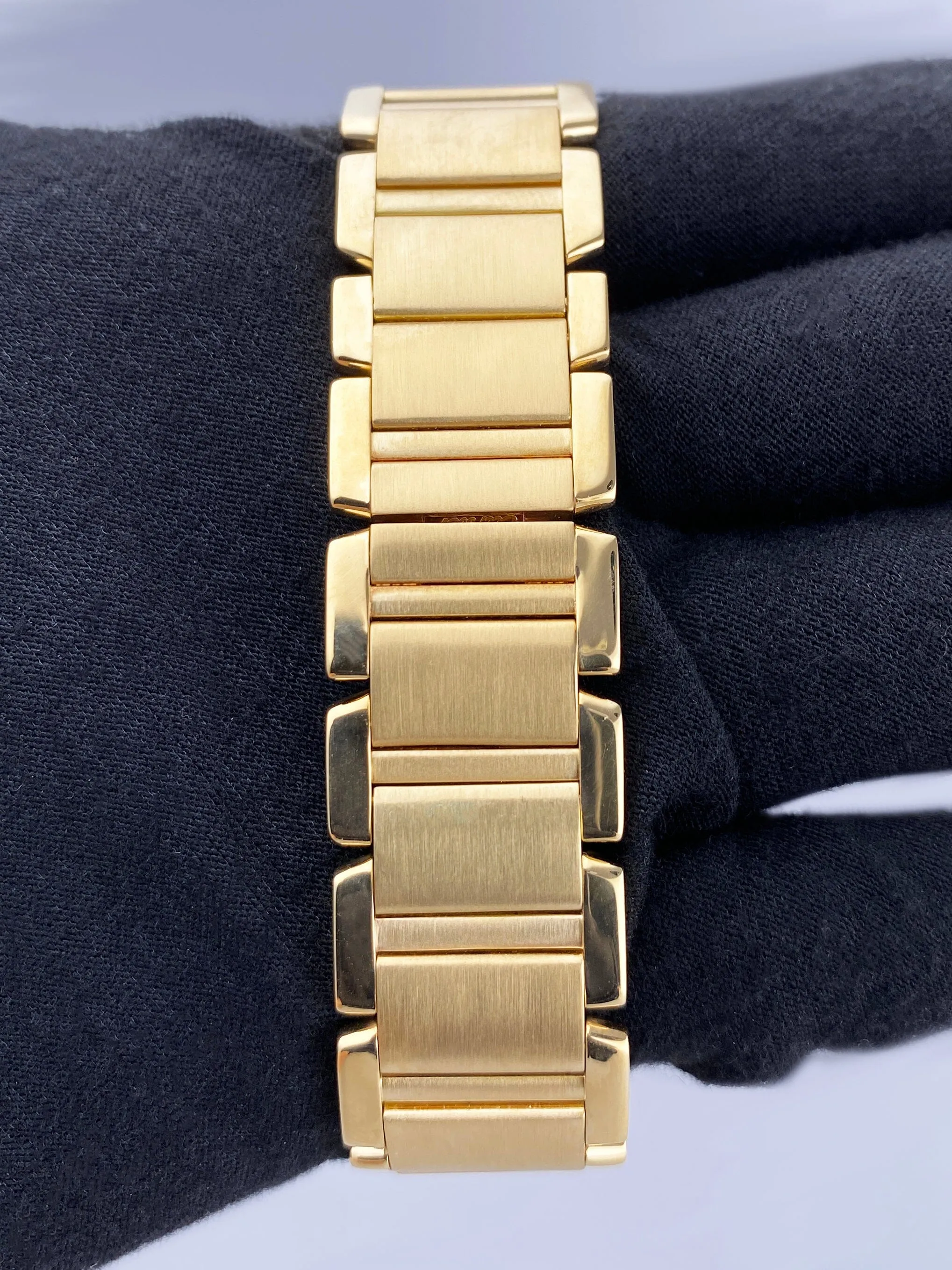Cartier Tank Francaise W50001R2 18K Yellow Gold Mens Watch