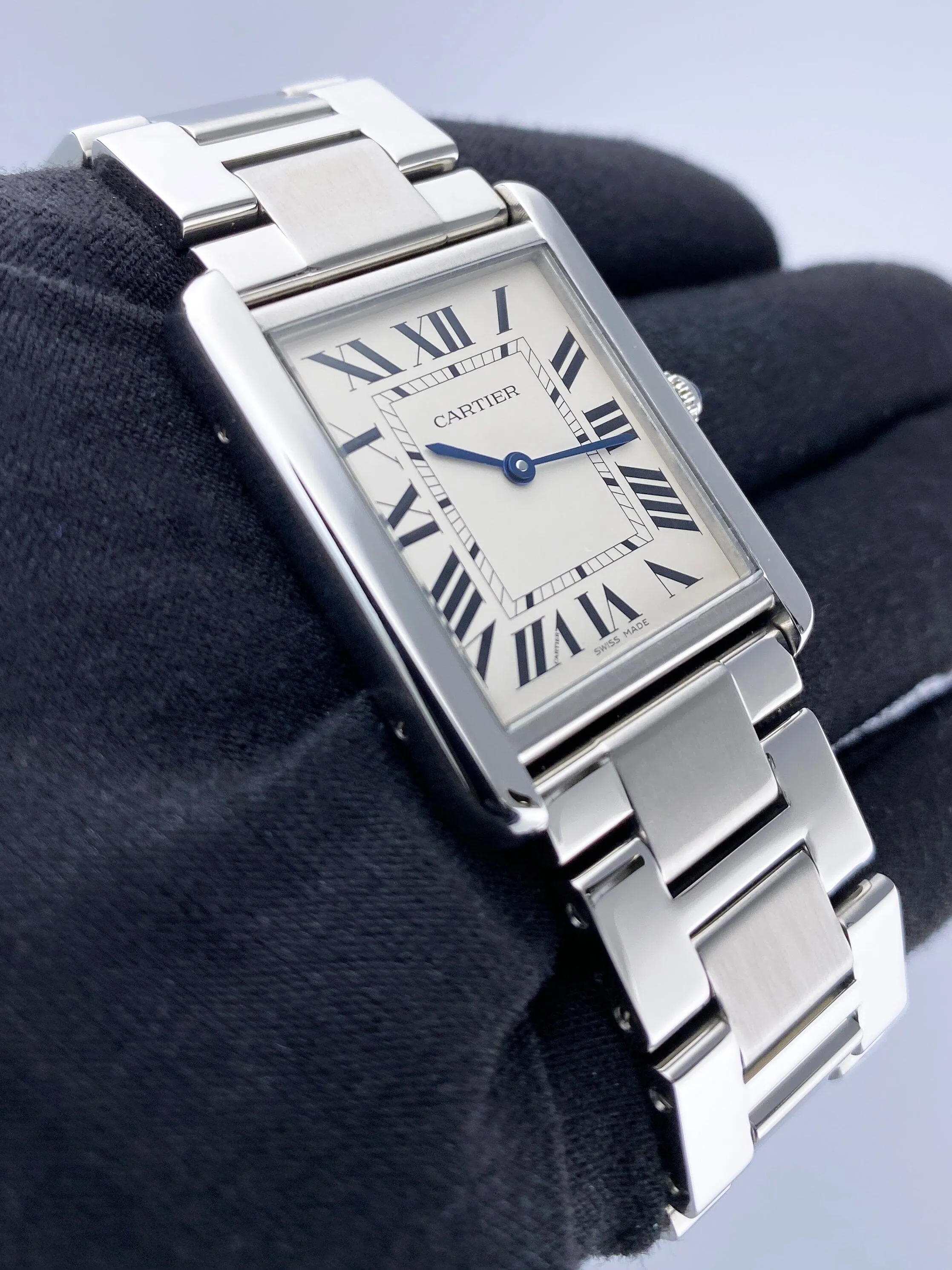Cartier Tank Solo Large W5200014 Silver Dial Mens Watch