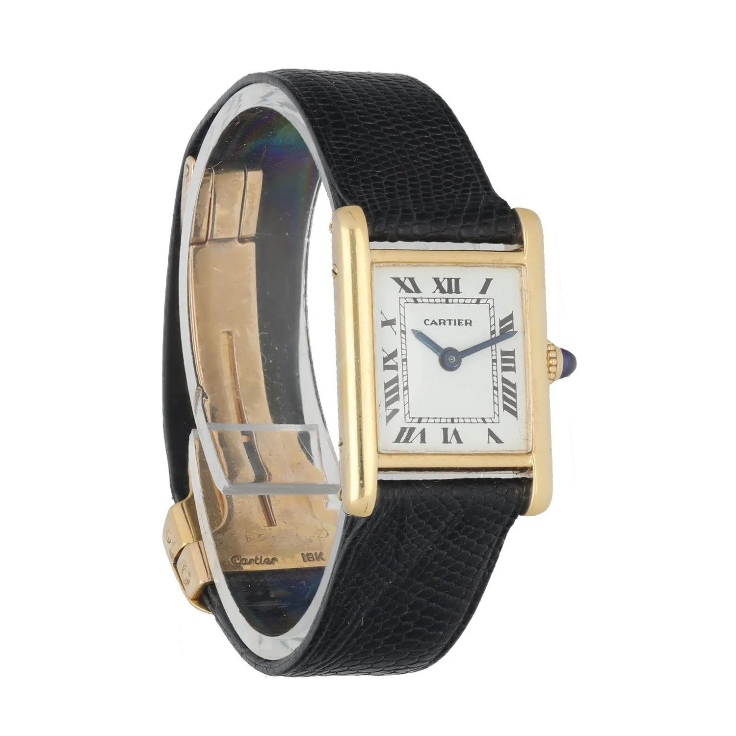 Cartier Tank with Audemars Piguet Movement 18K Yellow Gold Watch