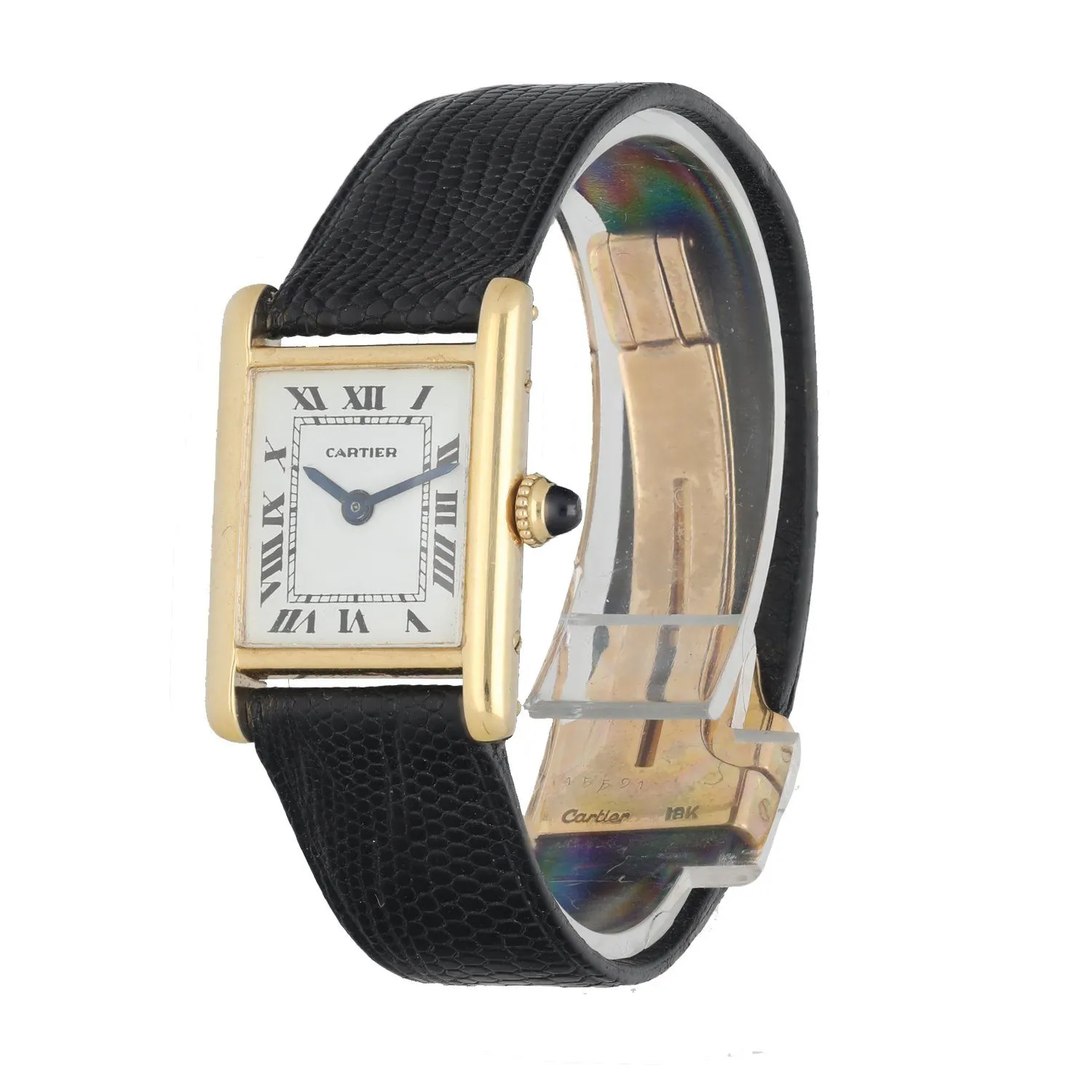 Cartier Tank with Audemars Piguet Movement 18K Yellow Gold Watch