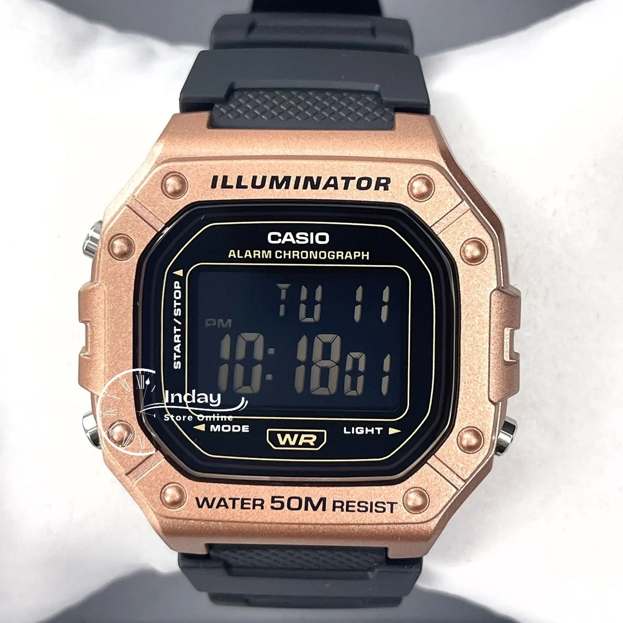 Casio Digital Men's Watch W-218HM-5B Resin Band Resin Glass Battery Life 7-Years