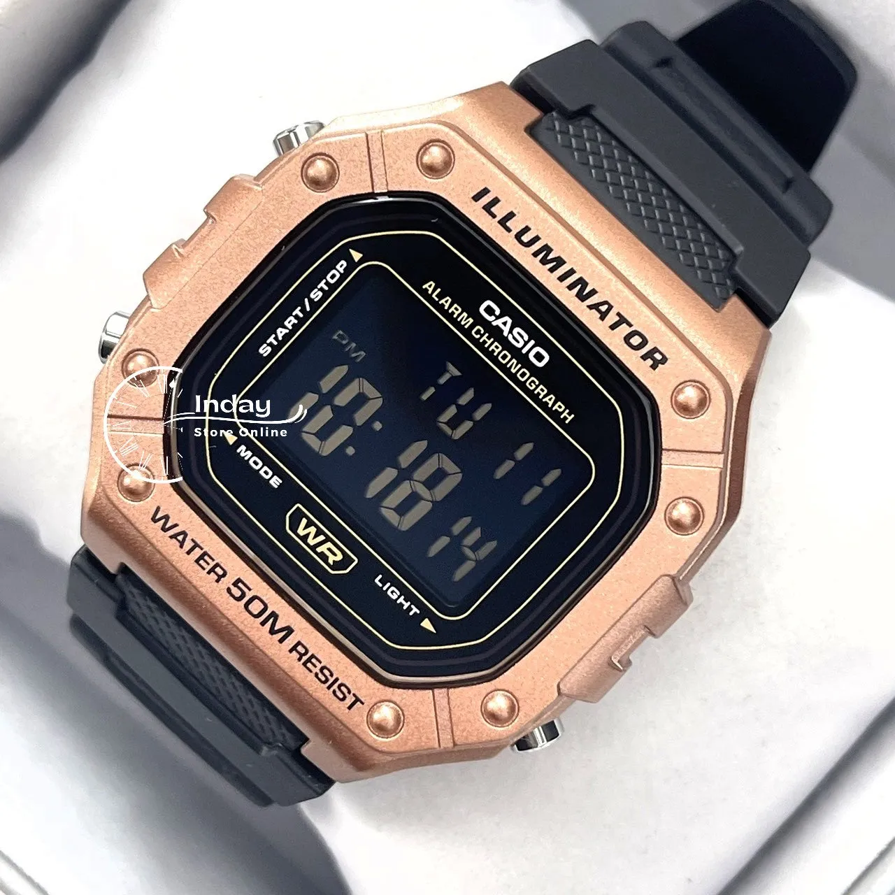 Casio Digital Men's Watch W-218HM-5B Resin Band Resin Glass Battery Life 7-Years