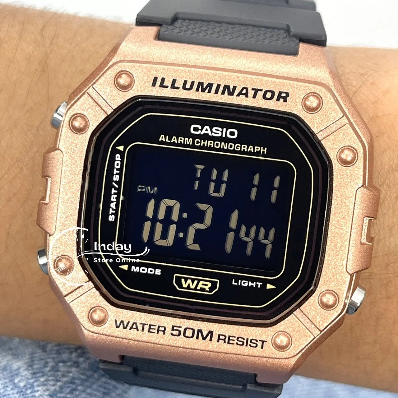 Casio Digital Men's Watch W-218HM-5B Resin Band Resin Glass Battery Life 7-Years