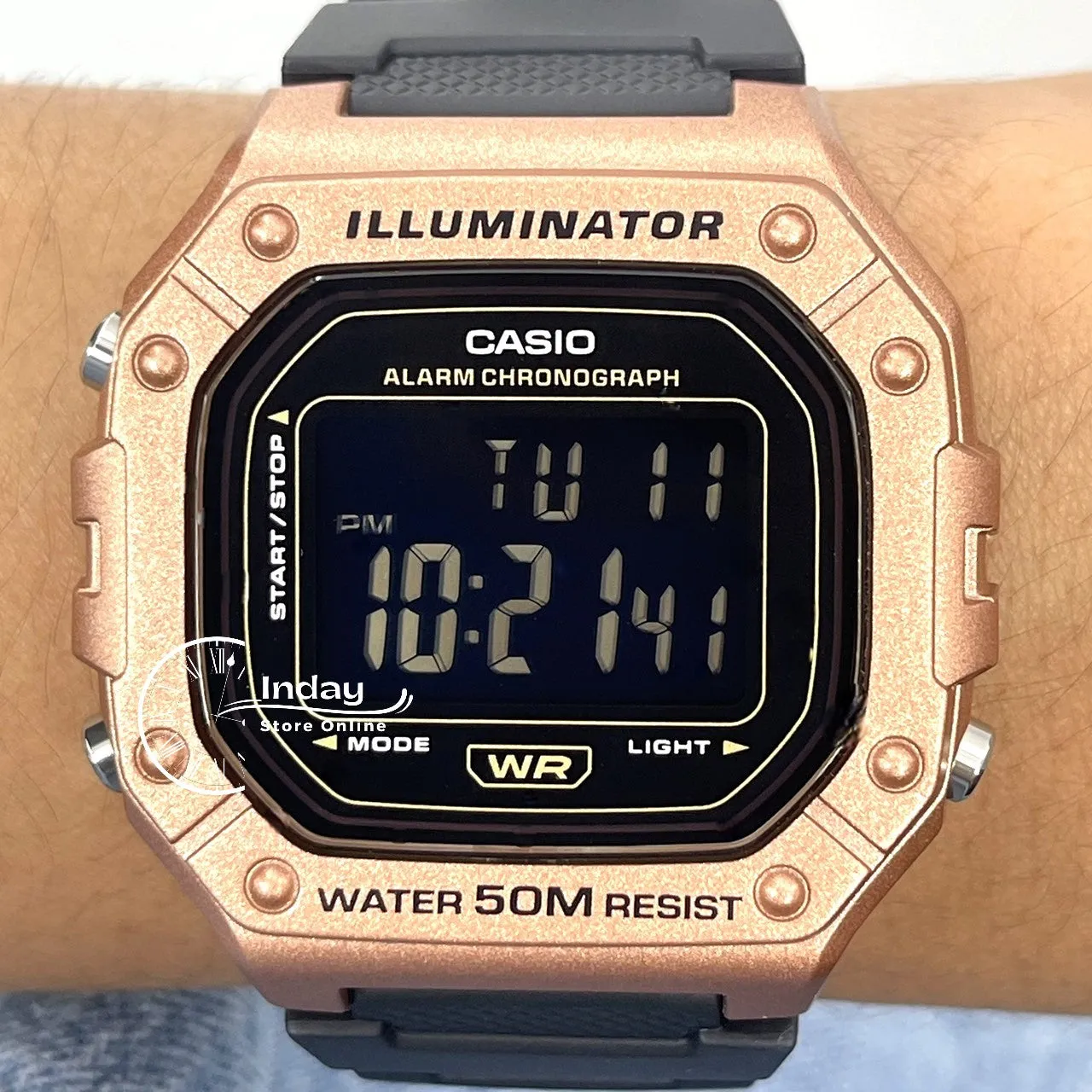 Casio Digital Men's Watch W-218HM-5B Resin Band Resin Glass Battery Life 7-Years