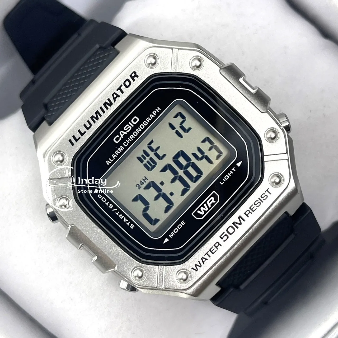 Casio Digital Men's Watch W-218HM-7A Resin Band Resin Glass Battery Life 7-Years
